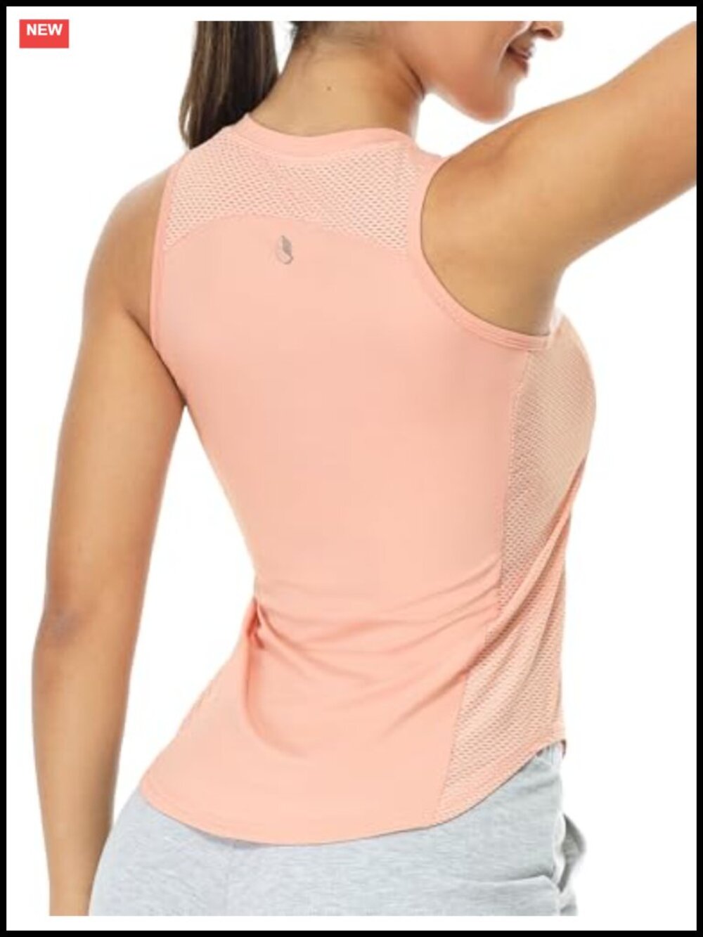 icyzone Workout Tank Top Women High Neck Sleeveless Quick Dry Athletic Yoga